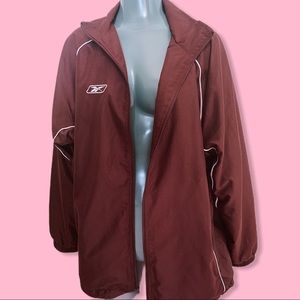 💖SOLD ON DEPOP 💖 Burgundy Reebok Windbreaker